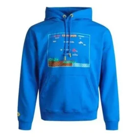 Felpa con cappuccio con grafica videogioco Taglie asiatiche “Blue”