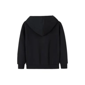 Felpa con cappuccio con stampa di lettere in stile cartone animato Taglie asiatiche “Nero Bianco Rosso”