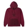 Felpa con cappuccio Cozy Utility taglie asiatiche “Burgundy”