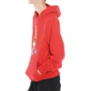 Felpa con cappuccio e coulisse con stampa Finger Letter, rossa