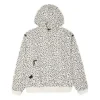 Felpa con cappuccio e mezza zip Court-Ready Cheetah Taglie asiatiche “Egret Spotted Leopard”