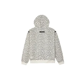 Felpa con cappuccio e mezza zip Court-Ready Cheetah Taglie asiatiche “Egret Spotted Leopard”