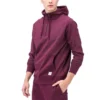 Felpa con cappuccio e mezza zip Taglie asiatiche “Rosso”