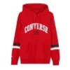 Felpa con cappuccio e stampa Collegiate Taglie asiatiche “Rosso”