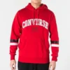 Felpa con cappuccio e stampa Collegiate Taglie asiatiche “Rosso”