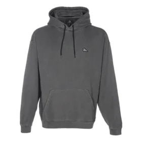 Felpa con cappuccio e toppe da sneaker, vestibilità ampia, taglie asiatiche “Black Grey”