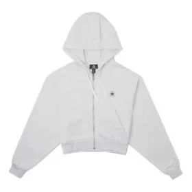 Felpa con cappuccio e zip integrale Retro Chuck Taglie asiatiche “Grigio”