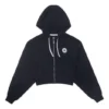 Felpa con cappuccio e zip integrale Retro Chuck Taglie asiatiche “Nero”