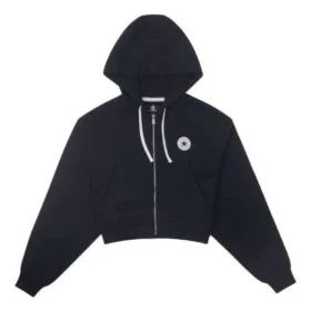 Felpa con cappuccio e zip integrale Retro Chuck Taglie asiatiche “Nero”