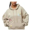 Felpa con cappuccio Flora Logo Taglie asiatiche “Beige”