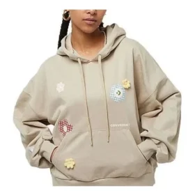 Felpa con cappuccio Flora Logo Taglie asiatiche “Beige”