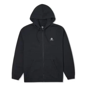 Felpa con cappuccio Go-To a zip integrale con motivo a chevron e stella ricamata Taglie asiatiche “Nero” Felpa con cappuccio Go-To a zip integrale con motivo a chevron e stella ricamata Taglie asiatiche “Nero”