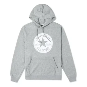 Felpa con cappuccio in French Terry con toppa Go-To Chuck Taylor Taglie asiatiche “Grigio” Felpa con cappuccio in French Terry con toppa Go-To Chuck Taylor Taglie asiatiche “Grigio”