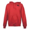 Felpa con cappuccio in maglia con logo e coulisse – Rossa