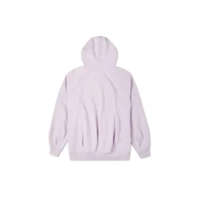 Felpa con cappuccio in maglia con logo ricamato Viola