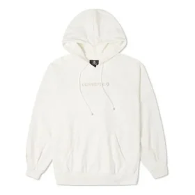Felpa con cappuccio in maglia larga Bianco crema