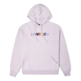 Felpa con cappuccio in maglia ricamata con lettere dell’alfabeto in colori a contrasto Viola Felpa con cappuccio in maglia ricamata con lettere dell’alfabeto in colori a contrasto Viola