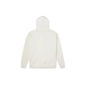 Felpa con cappuccio in pile French Terry con zip integrale Taglie asiatiche “White” Felpa con cappuccio in pile French Terry con zip integrale Taglie asiatiche “White”
