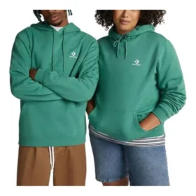 Felpa con cappuccio in pile Go-To con motivo a stella e chevron ricamati, vestibilità standard, taglie asiatiche “Verde” Felpa con cappuccio in pile Go-To con motivo a stella e chevron ricamati, vestibilità standard, taglie asiatiche “Verde”