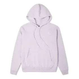 Felpa con cappuccio in tinta unita ricamata, viola Felpa con cappuccio in tinta unita ricamata, viola