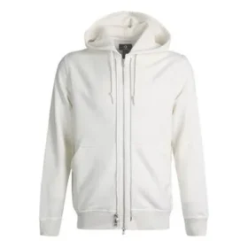 Felpa con cappuccio sportiva casual con zip integrale Unisex Bianca