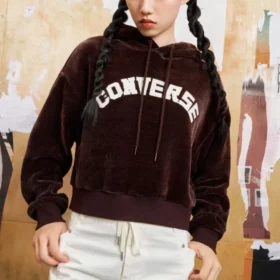 Felpa con cappuccio Taglie asiatiche “Rosso Marrone”