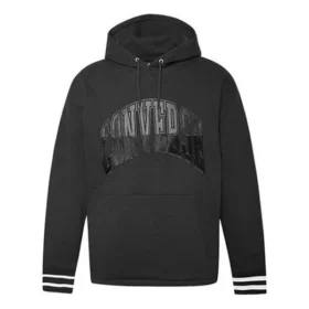 Felpa con cappuccio Twisted Varsity Taglie asiatiche “Nero”