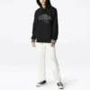 Felpa con cappuccio Twisted Varsity Taglie asiatiche “Nero”