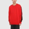 Felpa con collo a giro e bordino Asia Sizing “Red”