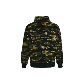 Felpa con collo a imbuto in pile polare Archive Camo Taglie asiatiche “Camo Green”