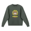 Felpa con collo rotondo e stampa GOOD TIMES Taglie asiatiche “Verde oliva”