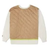 Felpa con collo rotondo trapuntata Shapes Taglie asiatiche “Beige”