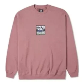Felpa con girocollo e stampa Counter Climate Taglie asiatiche “Rosa malva”