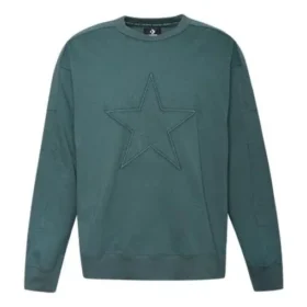 Felpa con logo a stella Taglie asiatiche “Verde”