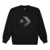 Felpa con motivo Paisley a stelle e chevron Taglie asiatiche “Nero”