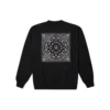 Felpa con motivo Paisley a stelle e chevron Taglie asiatiche “Nero”