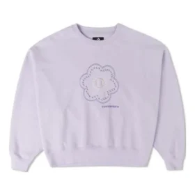 Felpa girocollo con stampa floreale Taglie asiatiche “Lilac”