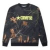 Felpa girocollo con stampa Realtree Taglie asiatiche “Nero”