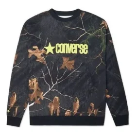 Felpa girocollo con stampa Realtree Taglie asiatiche “Nero”