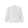 Felpa girocollo in denim patchwork Taglie asiatiche “Bianco”