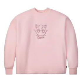 Felpa girocollo in sherpa Converse x Pokemon Jigglypuff Taglie asiatiche “Rosa”