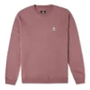 Felpa Go-To Crew in pile spazzolato con motivo a stella e chevron ricamati – Taglie asiatiche “Marrone rossiccio”