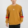 Felpa LW con inserti a contrasto Taglie asiatiche “Marrone”