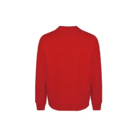 Felpa unisex con logo stampato e collo rotondo – Rossa