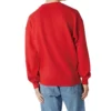 Felpa unisex con logo stampato e collo rotondo – Rossa