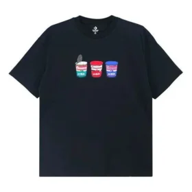Foto Maglietta unisex a maniche corte con applicazione, nera