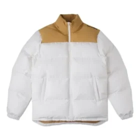Giacca a blocchi di colore Taglie asiatiche “Bianco/Beige”