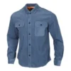 Giacca a camicia con spalline Taglie asiatiche “Lakeside Blue”