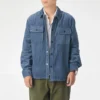 Giacca a camicia con spalline Taglie asiatiche “Lakeside Blue”