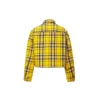 Giacca a quadri reversibile Taglie asiatiche “Giallo”